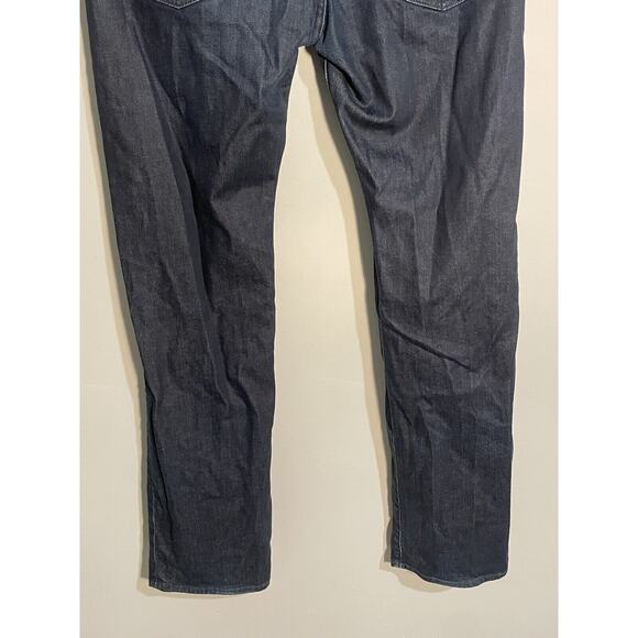 7 for All Mankind Standard Button Fly Men’s Size 33 Dark Wash Straight Leg - Picture 8 of 13